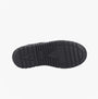 Bottom view of Hush Puppies SPENCER Boys Shoes Black showing the rubber sole design and traction.
