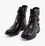 Hush Puppies PIPER Womens Boots Black side view showing leather upper and zip closure details.