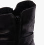 Hush Puppies PIPER Womens Boots Black detail view of leather upper and zip closure.