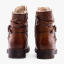 Hush Puppies PIPER Womens Boots Tan rear view showcasing leather upper and warm lining.