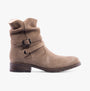 Hush Puppies PIPER Womens Boots Taupe side view featuring a mid calf design with a round toe and block heel.