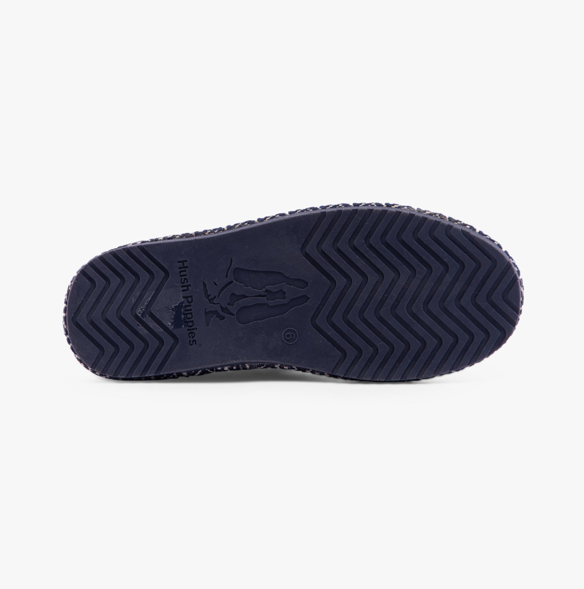 Hush Puppies AMARA Womens Slippers Pink sole view, featuring TPR material and traction design.
