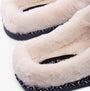 Hush Puppies AMARA Womens Slippers Pink detail view showing soft faux fur lining and slip-on design.