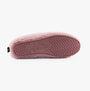 Hush Puppies EMILY Womens Slippers Blush bottom view showcasing TPR sole and faux fur upper design.