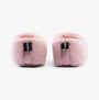 Hush Puppies EMILY Womens Slippers Blush back view showing soft faux fur lining and slip-on design.