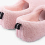 Hush Puppies EMILY Womens Slippers Blush detail view showing soft faux fur lining and slip-on design.