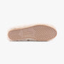 Hush Puppies EMILY Womens Slippers Cream bottom view with TPR sole detailing and faux fur upper.