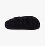 Hush Puppies JADE Womens Slippers Black bottom view showcasing the textured EVA sole.