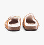Hush Puppies JADE Womens Slippers Tan back view showing soft wool lining and slip-on design.