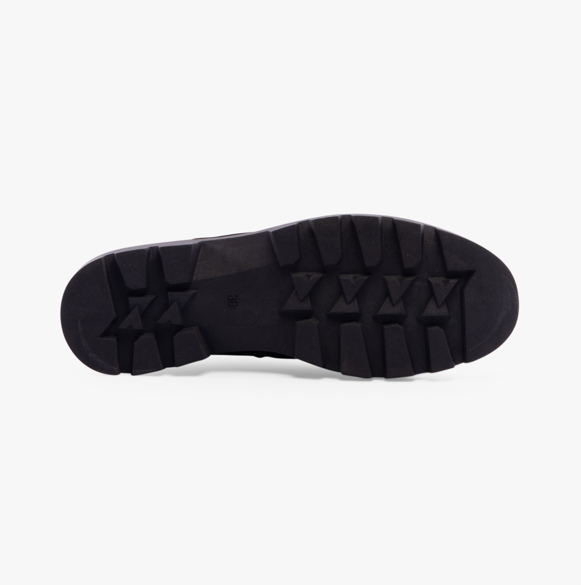 Hush Puppies AURELIA Womens Boots Black sole view with TPR material and textured grip pattern for traction.