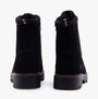 Hush Puppies AURELIA Womens Boots Black rear view showing suede upper and warm lining.