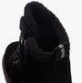 Hush Puppies AURELIA Womens Boots Black detail view showing fleece lining and lace-up closure.