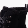 Hush Puppies AURELIA Womens Boots Black detail view showing comfort fleece lining and lace-up design