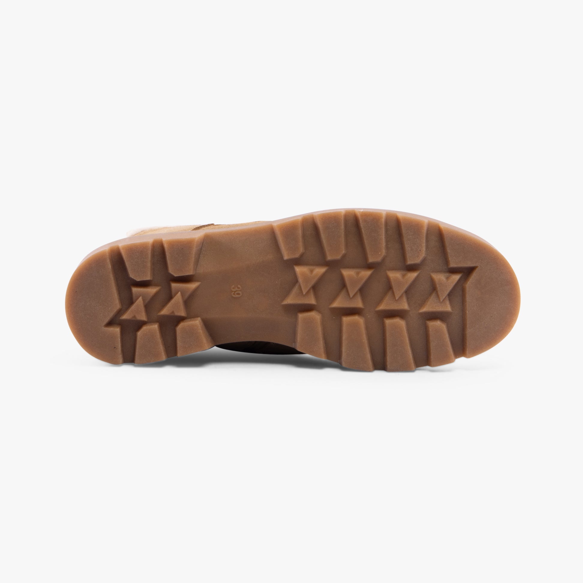 Hush Puppies AURELIA Womens Boots Sand bottom view TPR sole with traction patterns for stability and comfort.