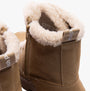 Hush Puppies AURELIA Womens Boots Sand detail view of ankle boots with fleece lining