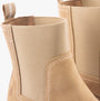 Hush Puppies ADELINE Womens Boots Sand detail view showing ankle height, suede upper, and elastic side panels.