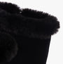 Hush Puppies MARY Womens Boots Black detail view showing plush black lining and suede upper construction.