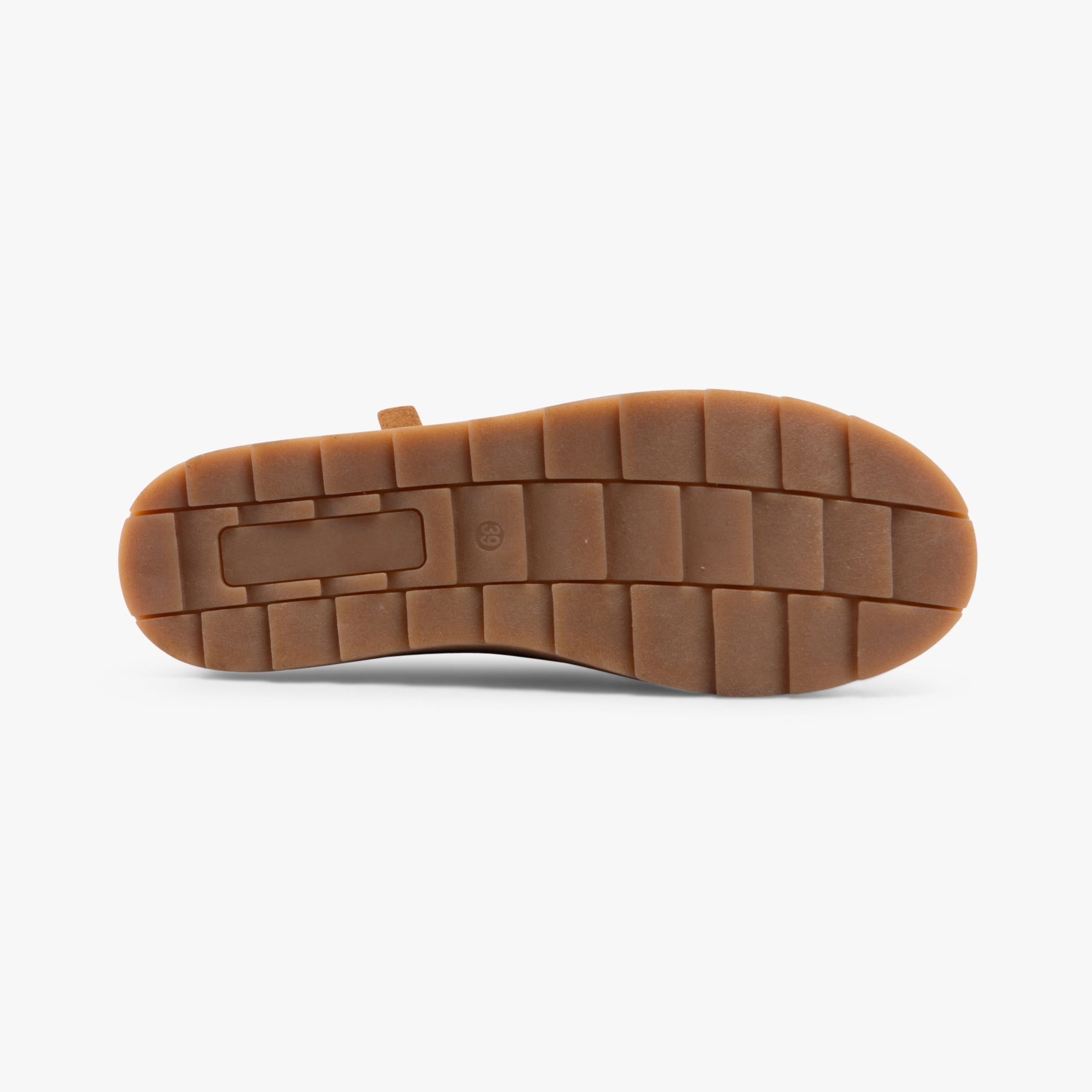 Hush Puppies MARY Womens Boots Tan bottom view of sole showing tread design and durable material.