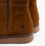 Hush Puppies MARY Womens Boots Tan detail view showcasing tan suede upper and zip closure.