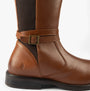 Hush Puppies VICTORIA Womens Boots Tan side view showcasing the leather upper and buckle detail.