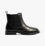 Hush Puppies VIOLA Womens Boots Black side view, Chelsea style ankle boots made of leather with block heel.