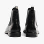 Hush Puppies VIOLA Womens Boots Black back view showcasing leather upper, Chelsea boot style, and block heel design.