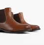 Hush Puppies VIOLA Womens Boots Tan side view showcasing leather upper and chisel toe design