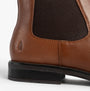 Detail view of Hush Puppies VIOLA Womens Boots Tan showing leather and textile upper material.