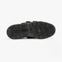 Hush Puppies TROY Boys School Shoes Black bottom view featuring durable TPR sole material.