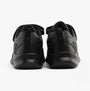 Hush Puppies MARLING BUNGEE LACE Unisex Trainers Black back view, showcasing the sleek black design and comfortable structure.