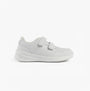 Hush Puppies MARLING EASY Unisex Trainers White side view showing leather upper and touch fasten closure.