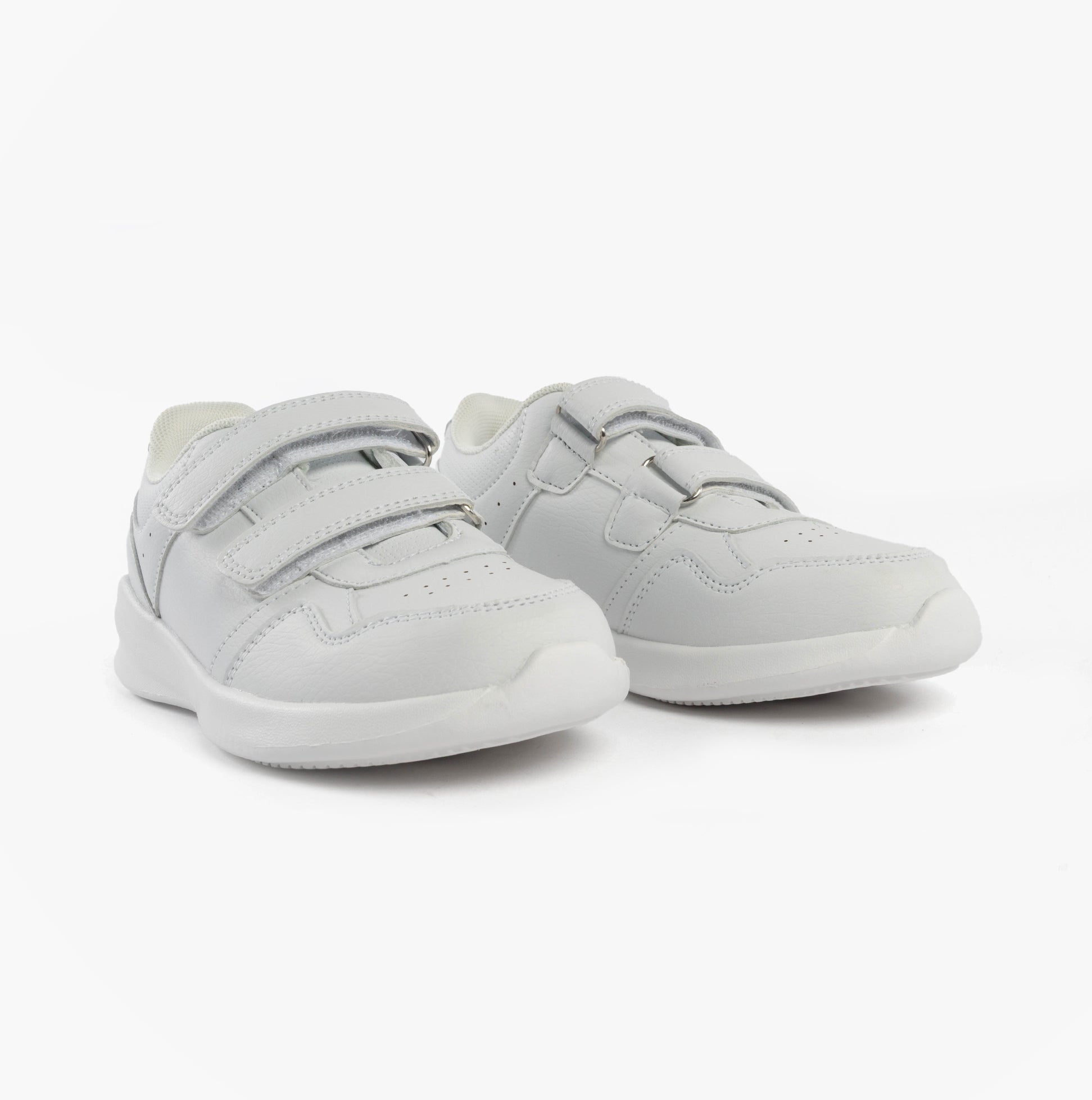 Hush Puppies MARLING EASY Unisex Trainers White side view showing touch fasten closure and low-top design.