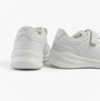 Hush Puppies MARLING EASY Unisex Trainers White rear view showcasing the sleek design and touch fastening.