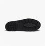 Hush Puppies MAXINE Girls Leather School Shoes Black bottom view showcasing textured sole detail.