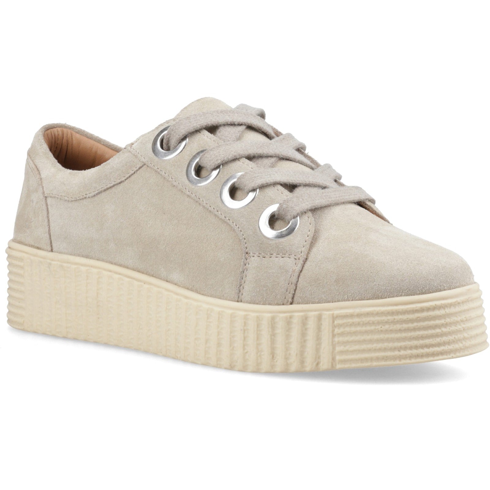 Hush Puppies TAMSIN SUEDE Womens Casual Trainers Taupe