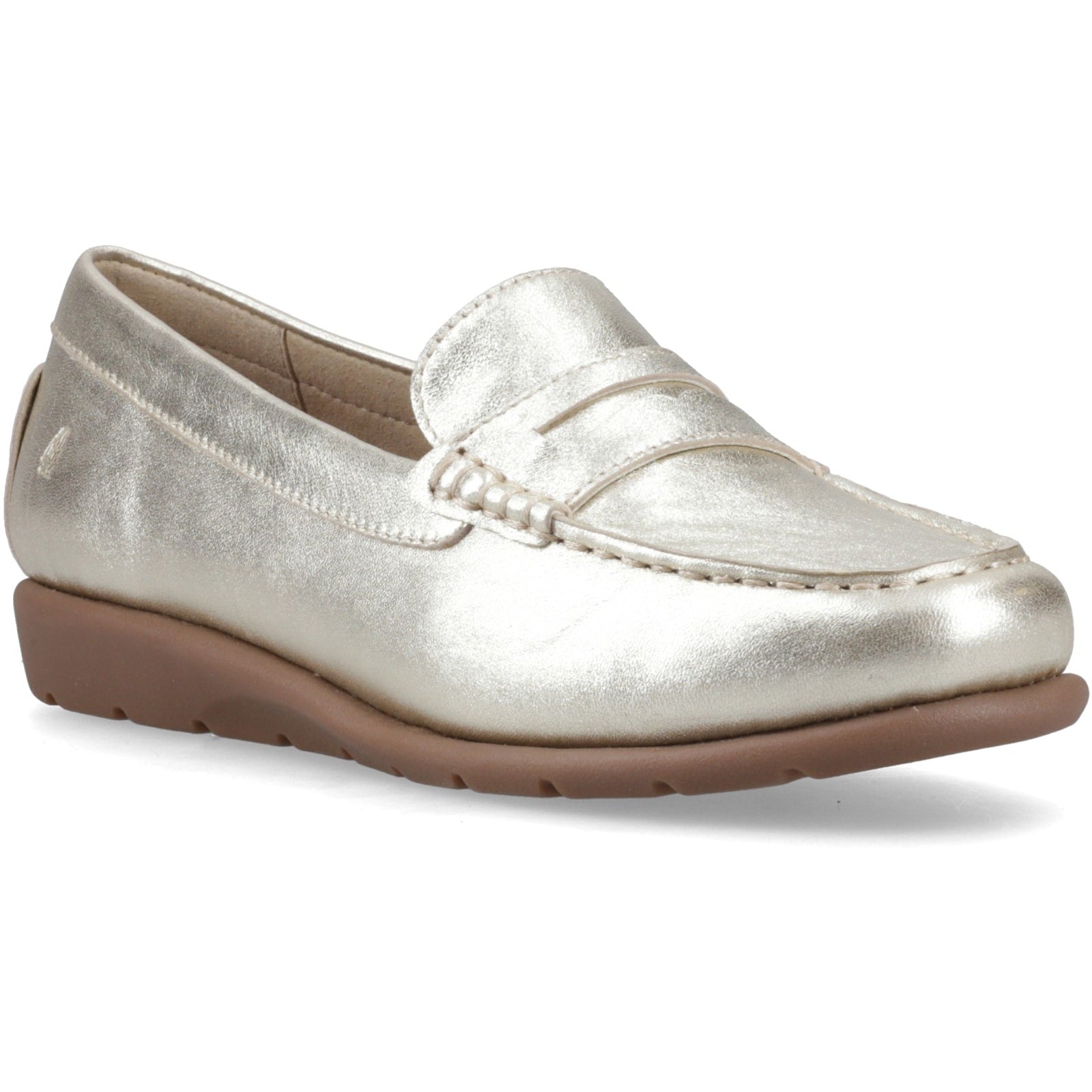 Hush Puppies SHELBY Womens Loafer Shoes Gold