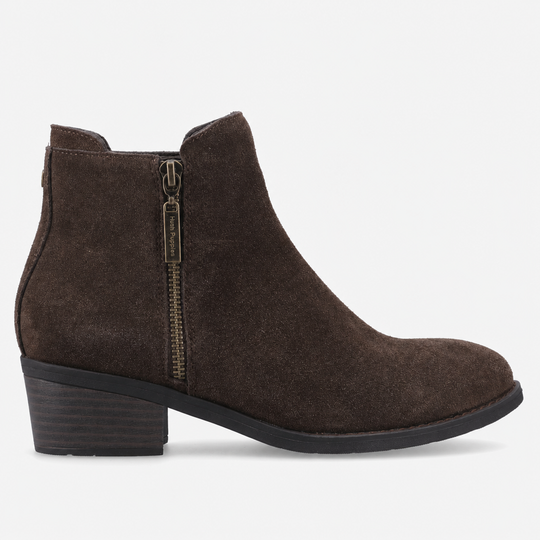 Hush Puppies Ingrid Zip Boot Womens Cowboy & Western Boots Chocolate