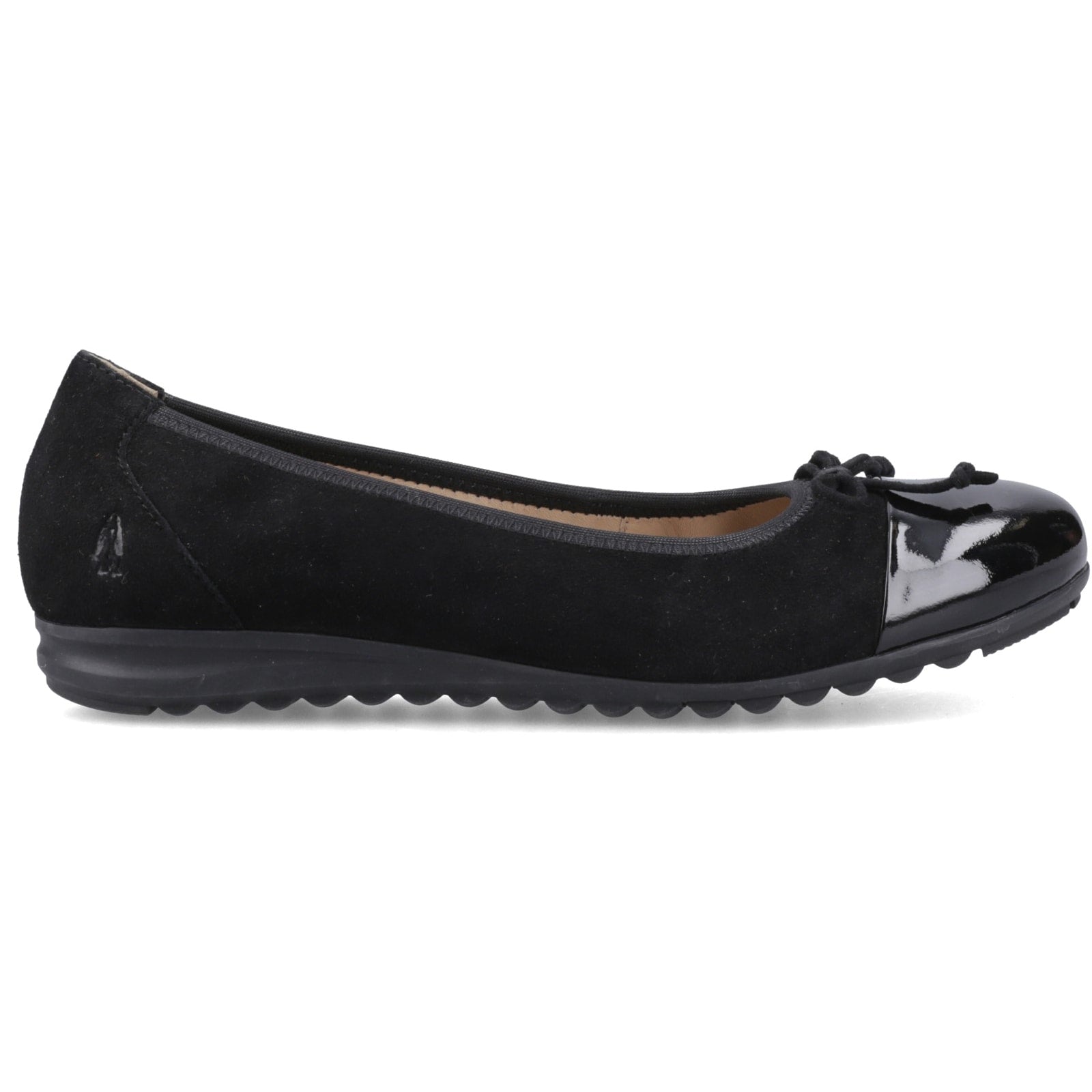 Hush Puppies LAURIE TOE CAP BALLERINA Womens Ballerina Shoes Black