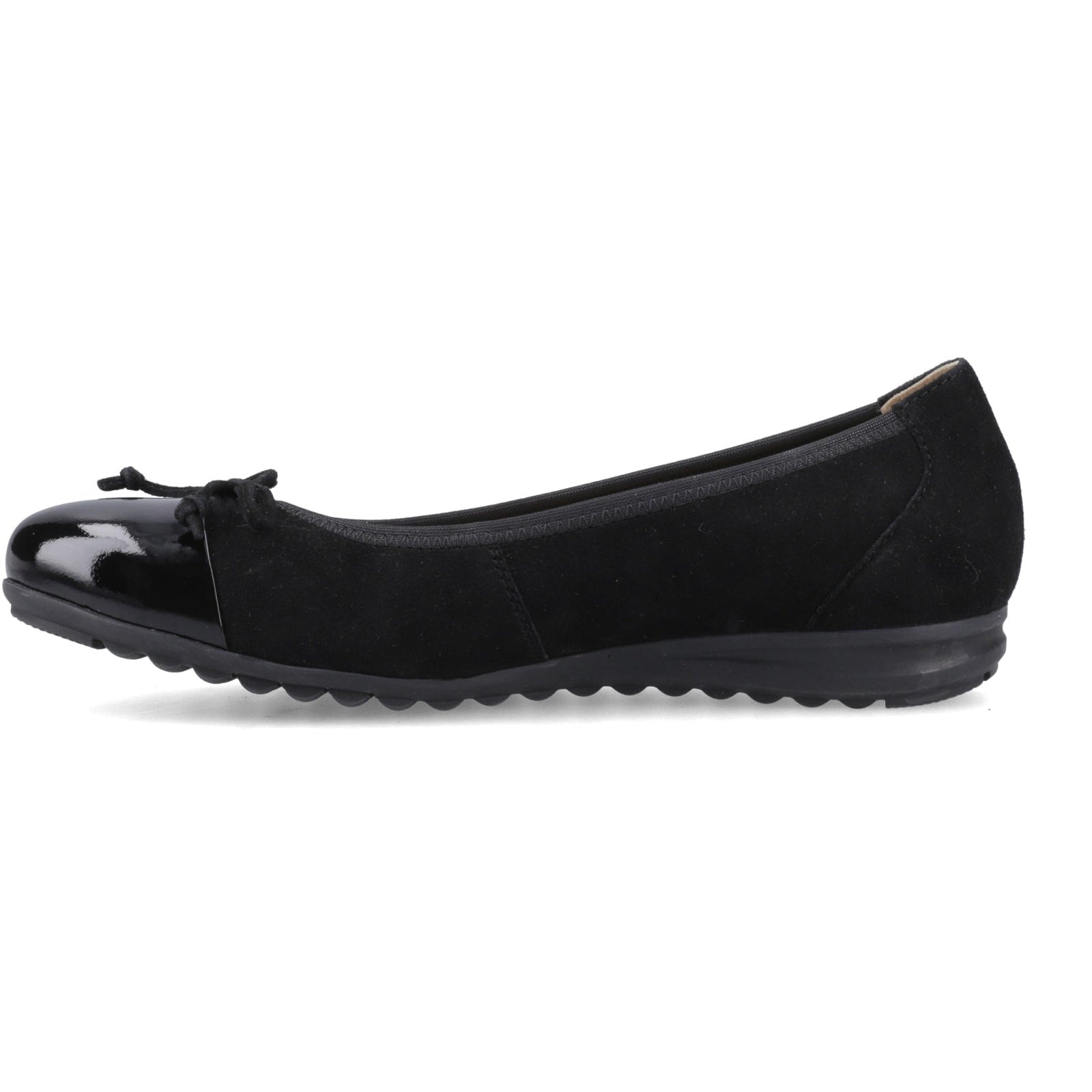 Hush Puppies LAURIE TOE CAP BALLERINA Womens Ballerina Shoes Black
