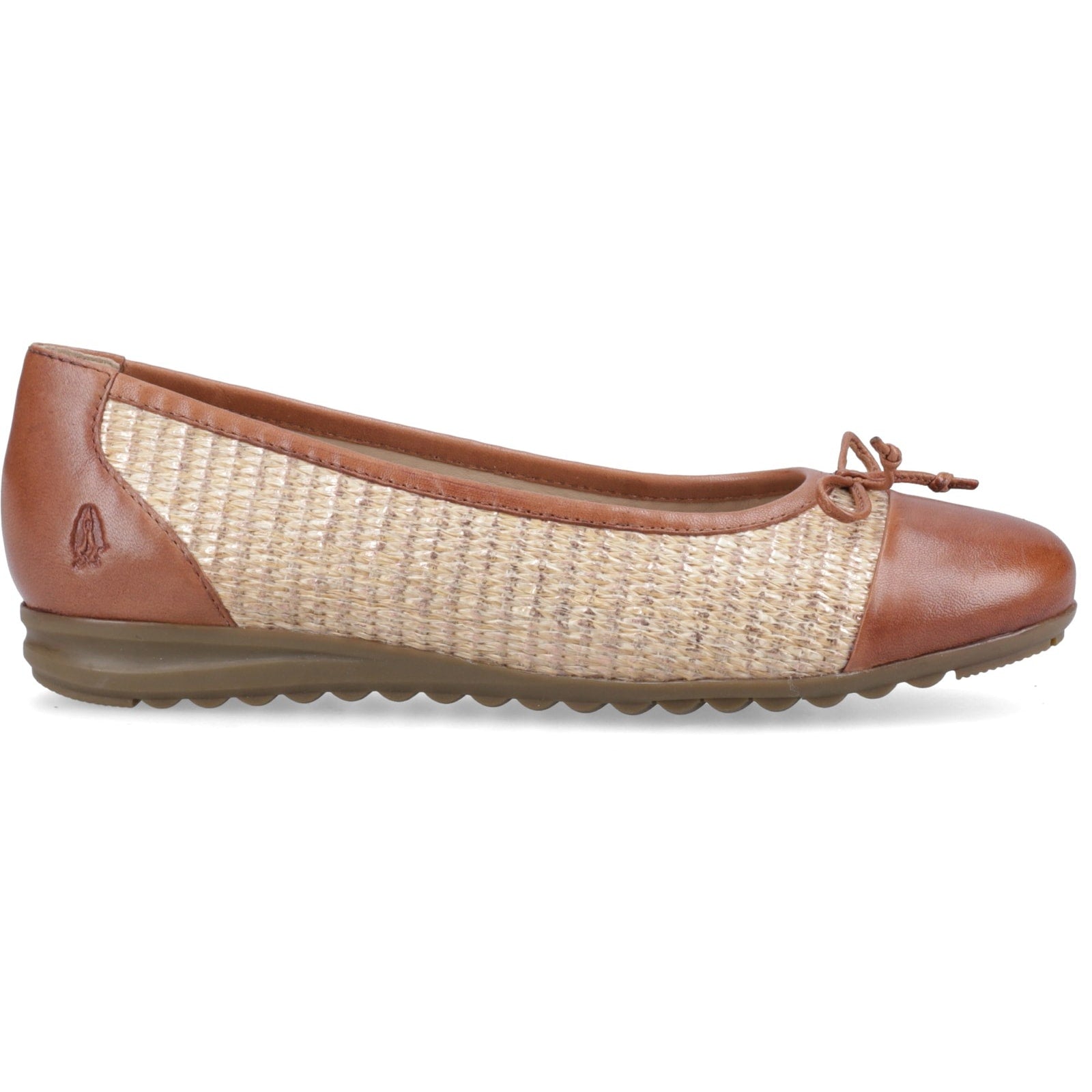 Hush Puppies LAURIE TOE CAP BALLERINA Womens Ballerina Shoes Tan