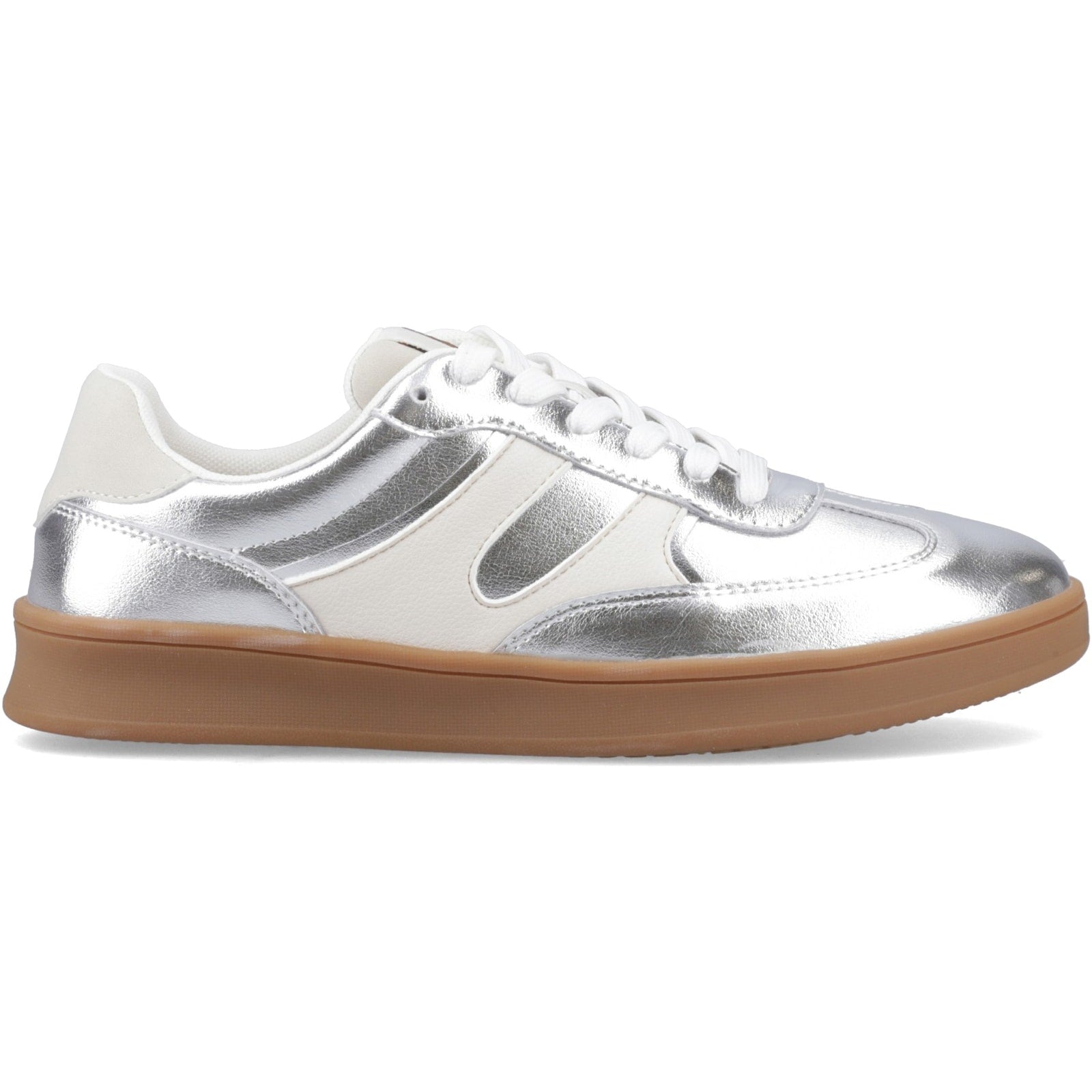 Hush Puppies MAURA Womens Casual Trainers Silver