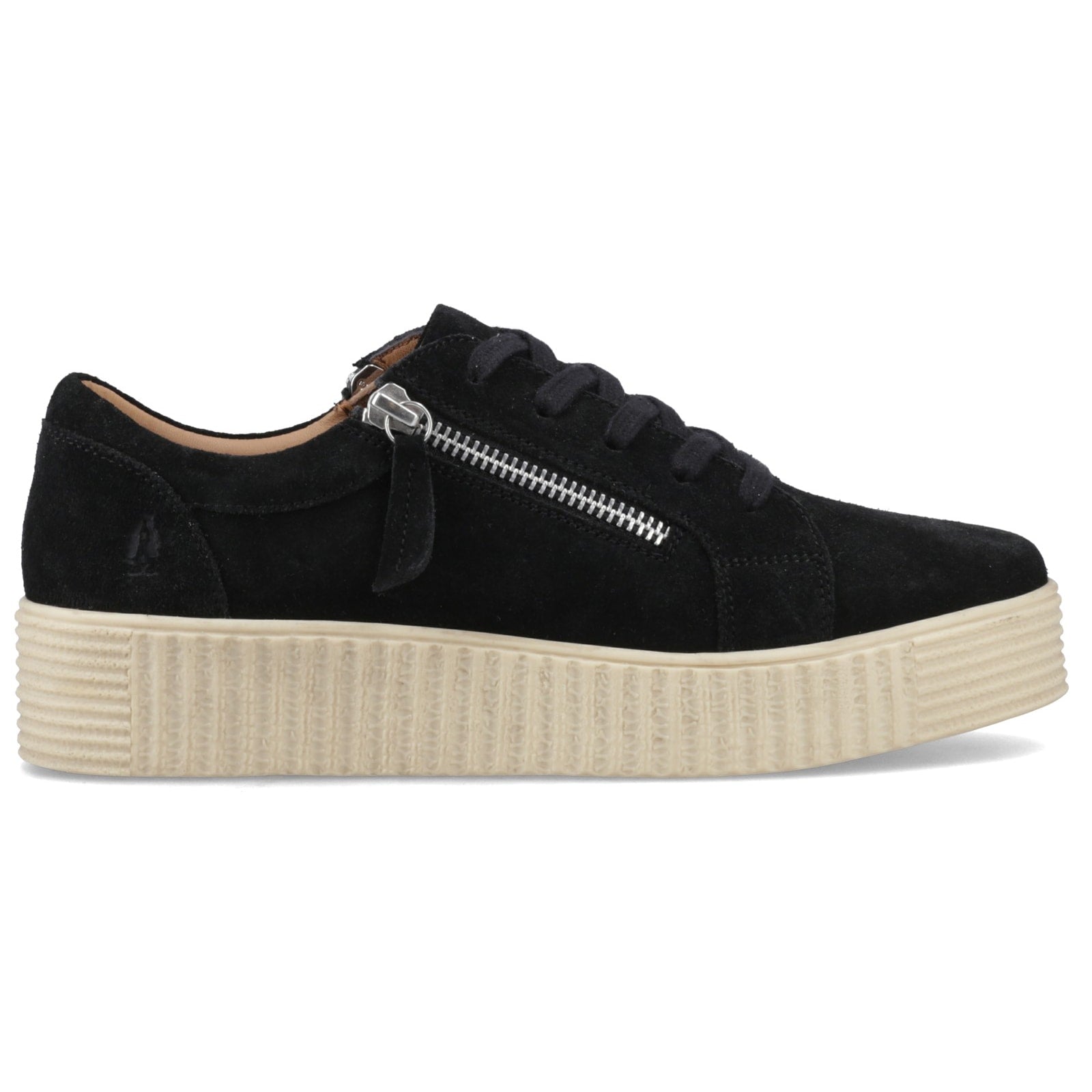 Hush Puppies TARA SUEDE TRAINER Womens Casual Trainers Black