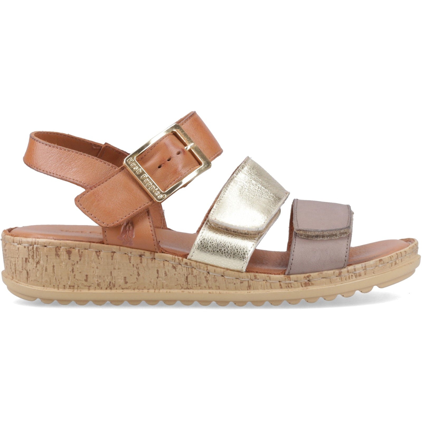 Hush Puppies ELIANA SANDAL Womens Ankle Strap Sandals Gold