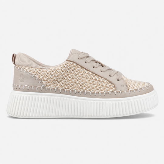 Hush Puppies HAISLEY Womens Casual Trainers Taupe