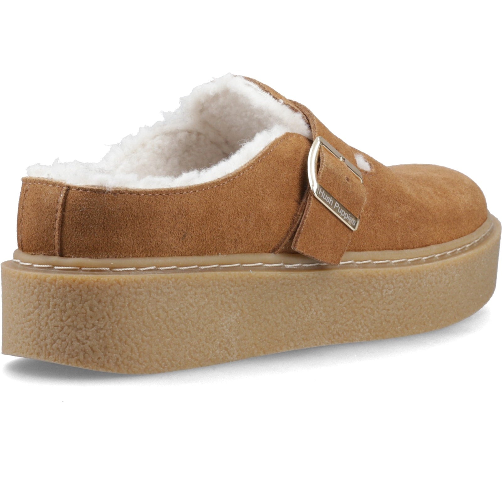 Hush Puppies BLANCHE FUR Womens Mules Slippers Tan
