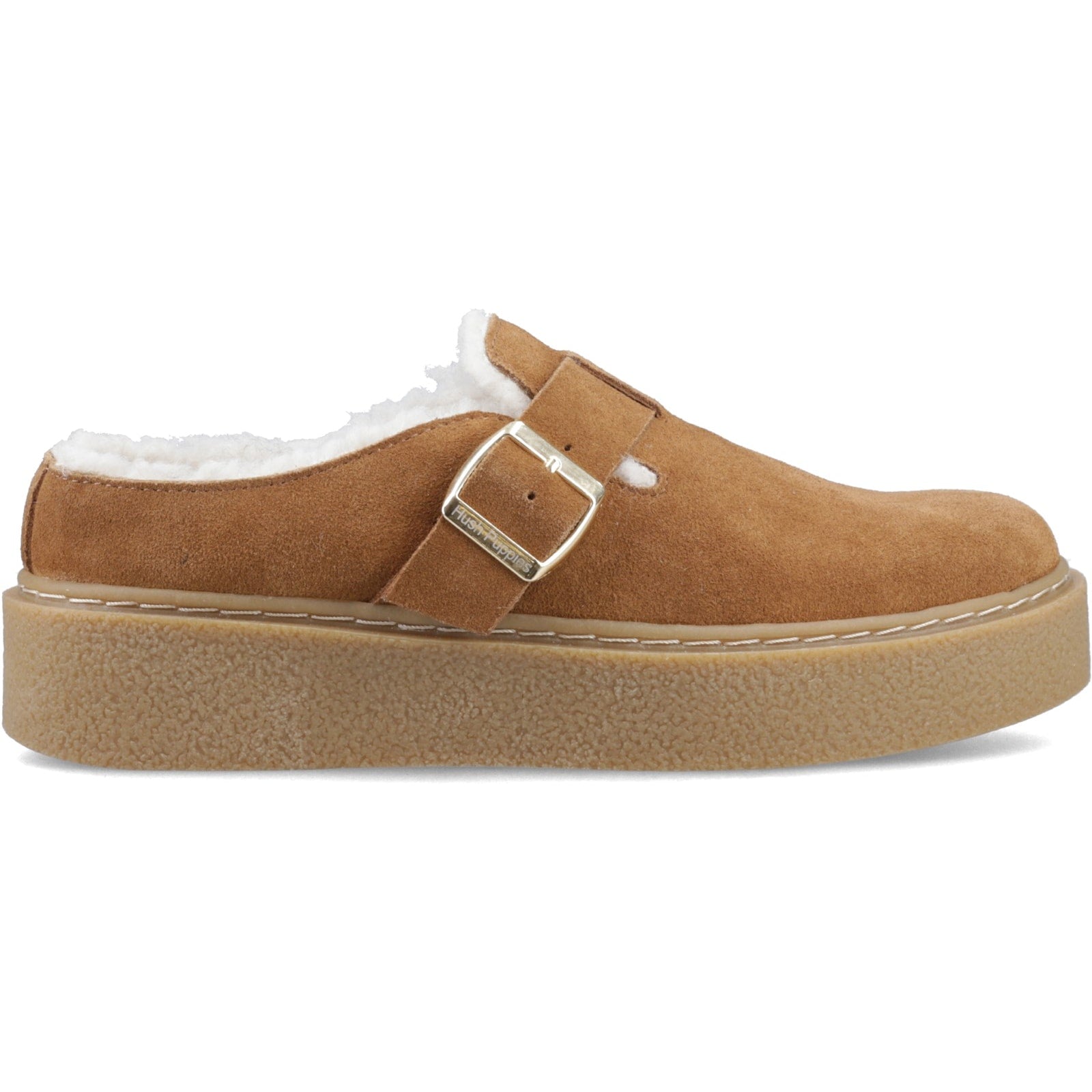 Hush Puppies BLANCHE FUR Womens Mules Slippers Tan
