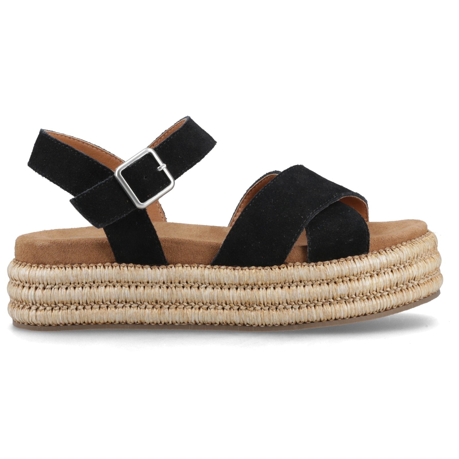 Hush Puppies ROSA RAFIA SANDAL Womens Ankle Strap Sandals Black