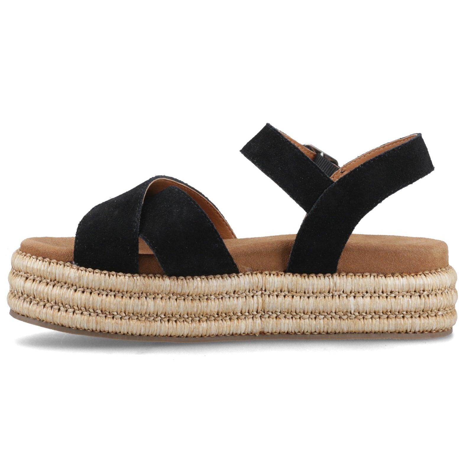 Hush Puppies ROSA RAFIA SANDAL Womens Ankle Strap Sandals Black