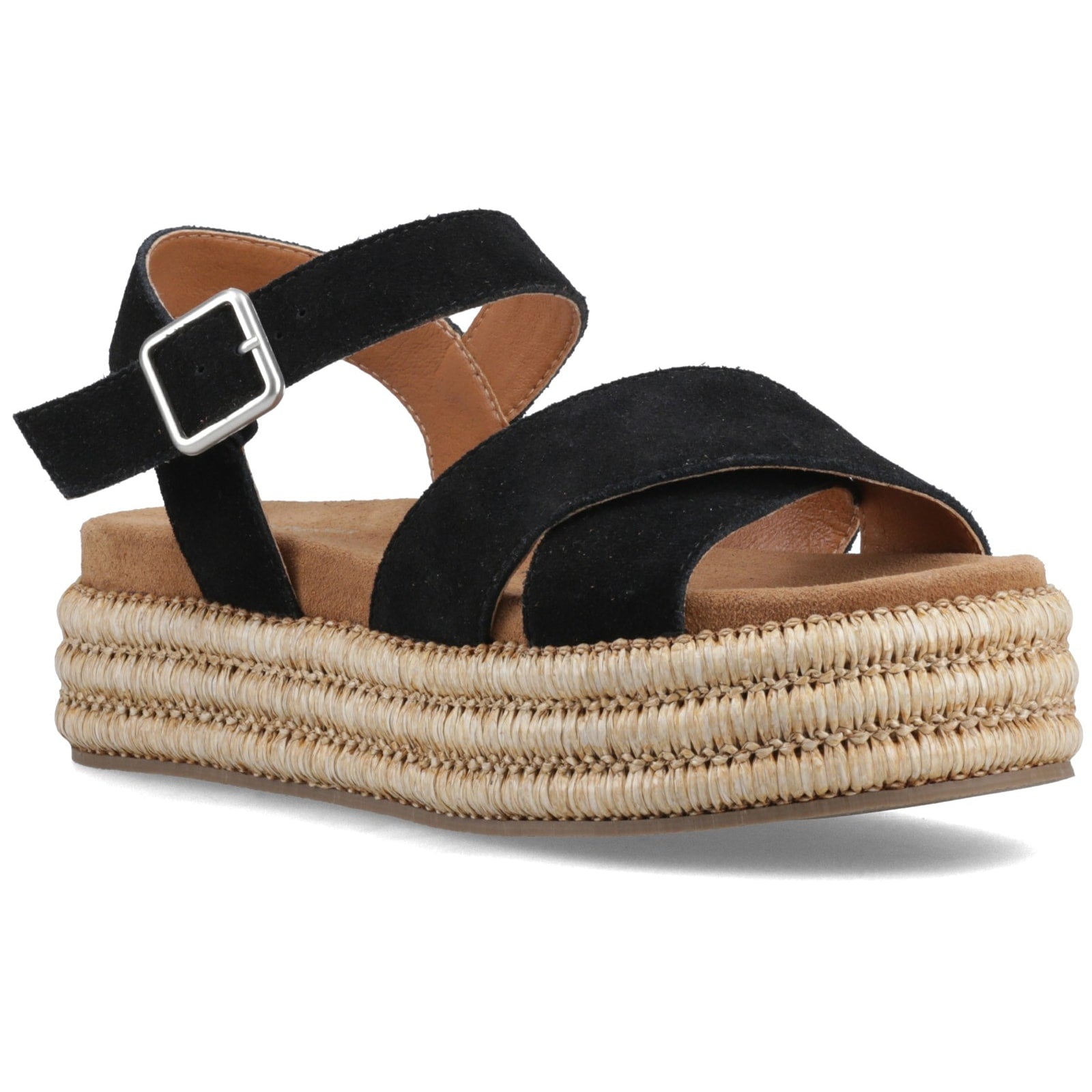 Hush Puppies ROSA RAFIA SANDAL Womens Ankle Strap Sandals Black