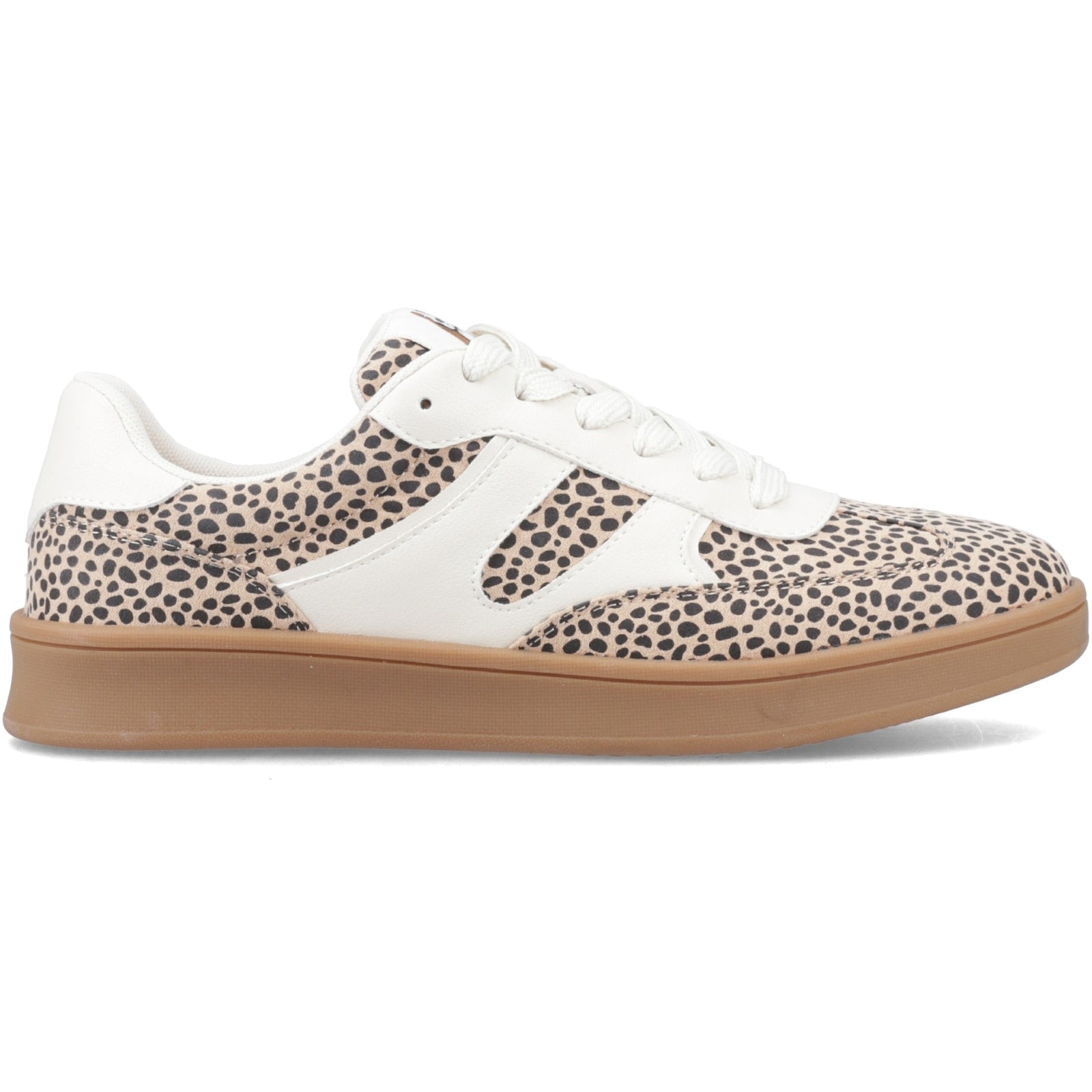 Hush Puppies MAURA TEXTILE Womens Casual Trainers Leopard Tan